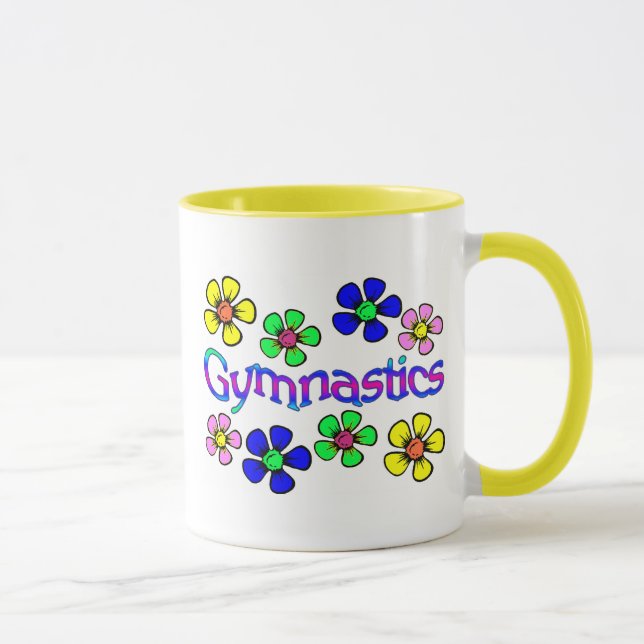Blumen-Power-Gymnastik-Tasse Tasse (Rechts)
