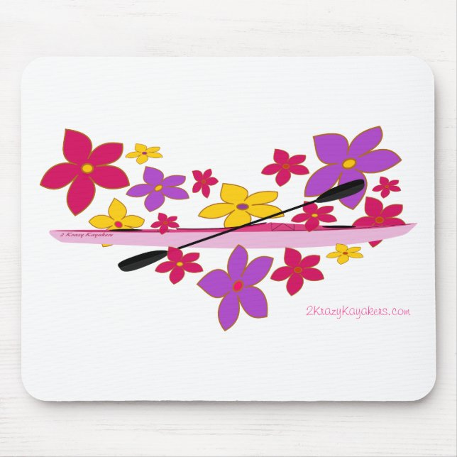 Blumen-Power-Kajak Mousepad (Vorne)