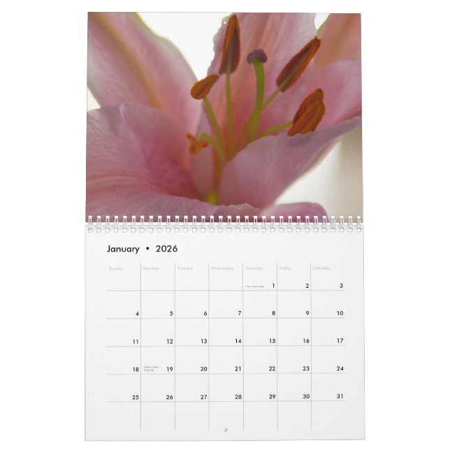 Blumen-Power Kalender (Jan 2026)