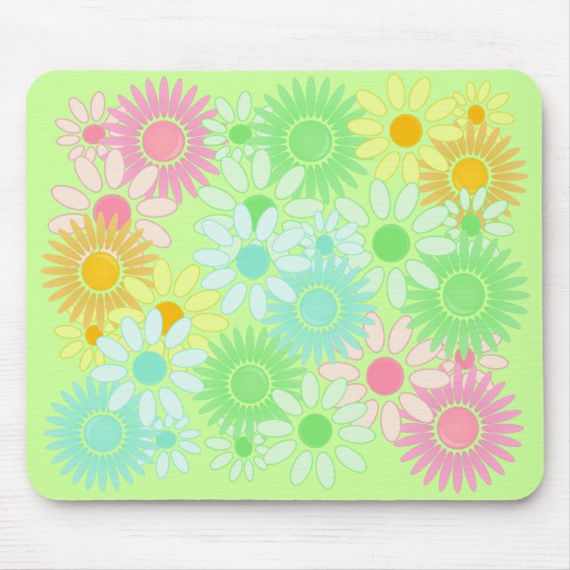 Blumen-Power mousepad Art des verrückten (Vorne)