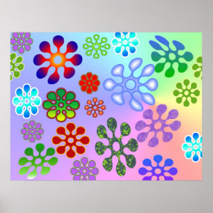 Blumen-Power-Plakat Poster