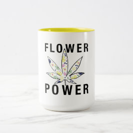 Blumen-Power Zweifarbige Tasse