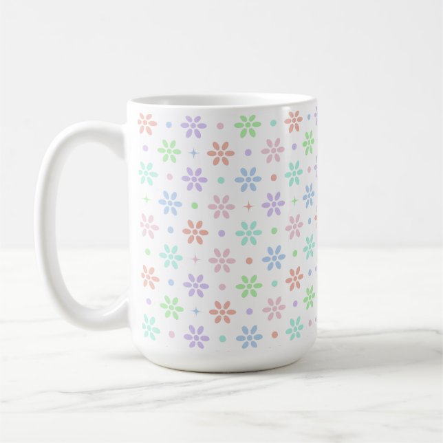 Blumen, Punkte & Funken Kaffeetasse (Links)