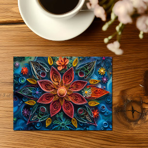 Blumen-Quilling-Kunst jeden Tag Postkarte