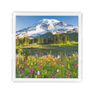 Blumen   Rainier-Wildblumen Acryl Tablett