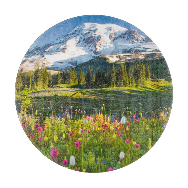 Blumen | Rainier-Wildblumen Schneidebrett (Vorderseite)