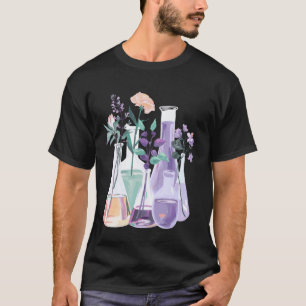 Blumen Reagenzglas Chemie Student Wissenschaftsleh T-Shirt