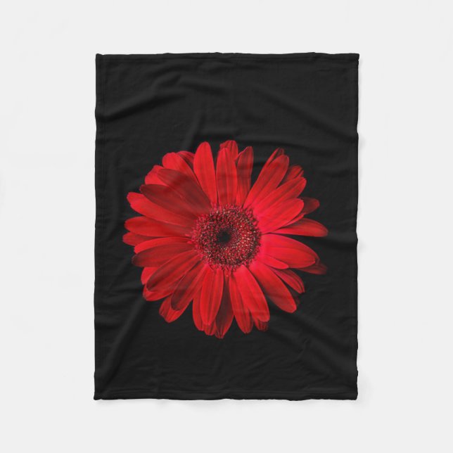Blumen | Red Gerbera Daisy Fleecedecke (Vorderseite)