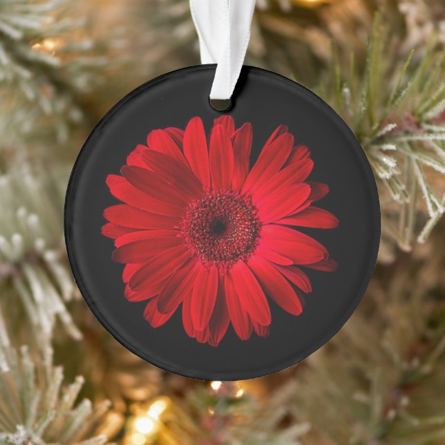 Blumen | Red Gerbera Daisy Ornament (Baum)