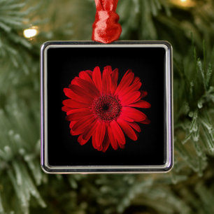 Blumen Red Gerbera Daisy Ornament Aus Metall