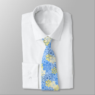 Blumen-Regen-hawaiisches doppelseitiges gedruckt Krawatte