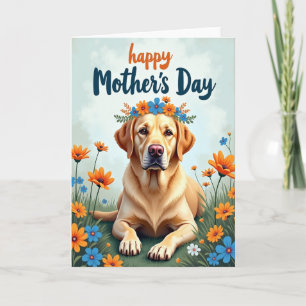 Blumen-Retriever-Freund-Karte Karte