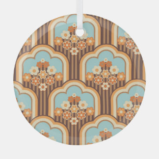 Blumen-Retro: 70er Jahre Tapeten Revival Ornament Aus Glas