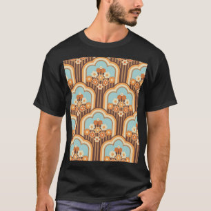 Blumen-Retro: 70er Jahre Tapeten Revival T-Shirt