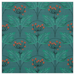 Blumen-Retro-Muster im Art Deco-Stil. Stoff
