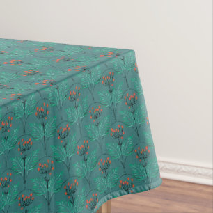 Blumen-Retro-Muster im Art Deco-Stil. Tischdecke