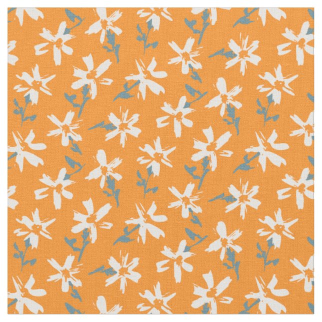 Blumen-Retro-Muster im Boho-Stil. Stoff (Nahaufnahme)