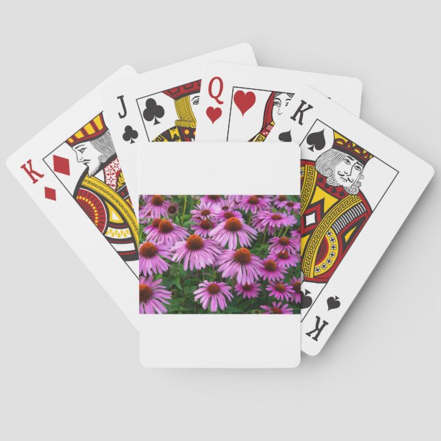 Blumen | Rosa Blumengarten Spielkarten (Rückseite)