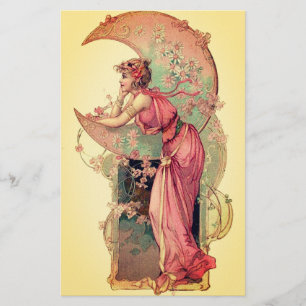 BLUMEN Rosa-Gelb TAROTS/DAMEN-OF THE MOON WITH Briefpapier