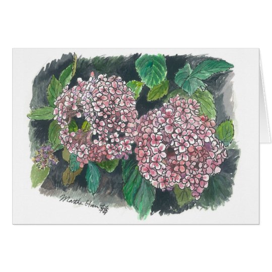 Blumen - rosa Hydrangea Karte