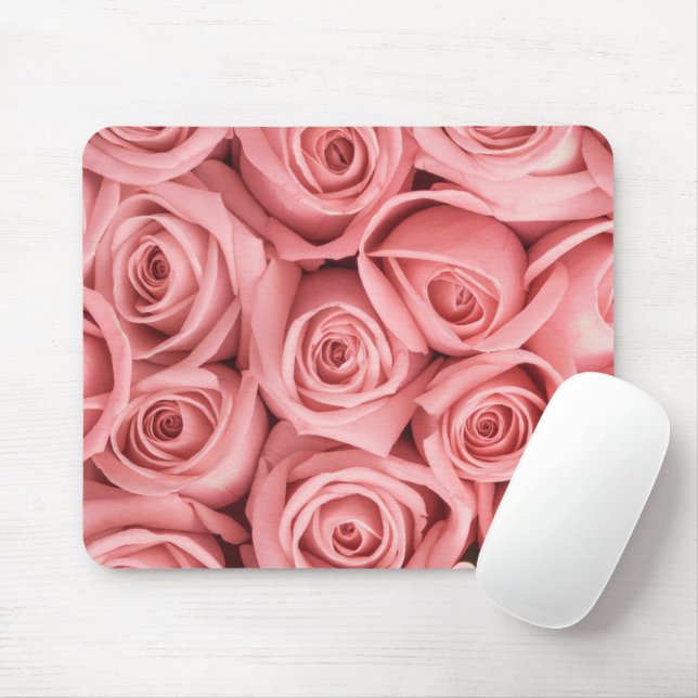 Blumen | Rosa Rosen Mousepad (Mit Mouse)