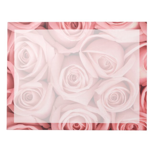 Blumen | Rosa Rosen Notizblock (Vorderseite)