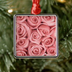 Blumen   Rosa Rosen Ornament Aus Metall