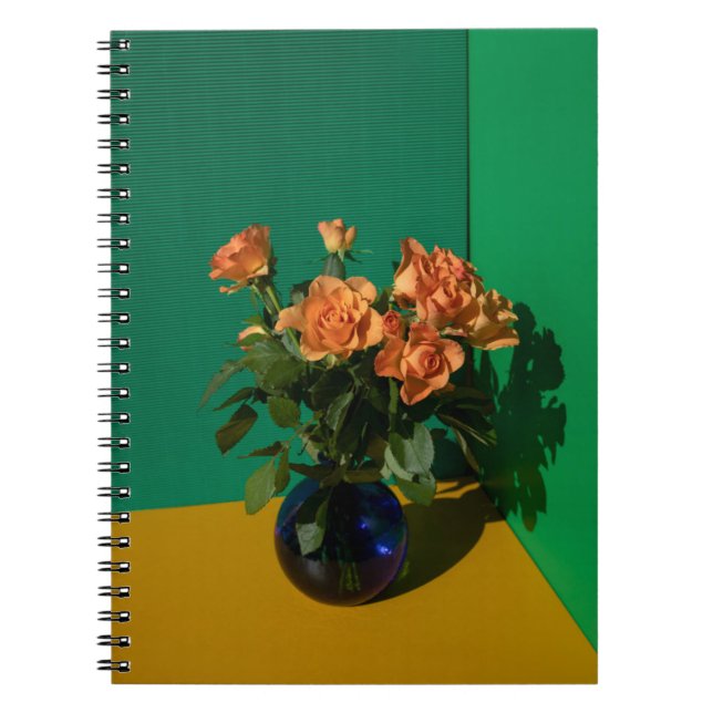 Blumen | Rose in Vase Notizblock (Vorderseite)