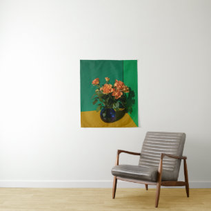 Blumen   Rose in Vase Wandteppich