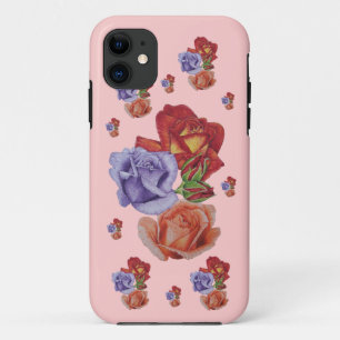 Blumen-Rosen- und Rosenknospenblumenkunst Case-Mate iPhone Hülle