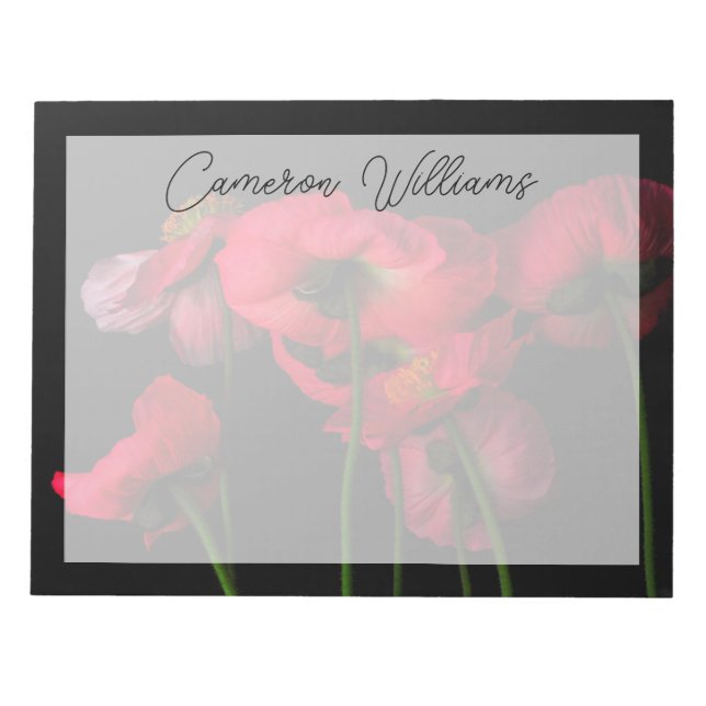 Blumen | Rote Pflaumen Notizblock (Vorderseite)