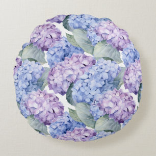 Blumen-Rund-Kissenbezug aus Baumwolle Rundes Kissen