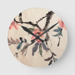 Blumen Runde Wanduhr