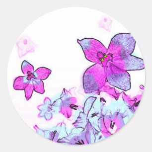 Blumen Runder Aufkleber