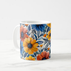 Blumen-Rustikal-Mode Retro-Muster Kaffeetasse