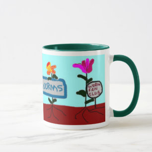 Blumen sagen "uns Liebe-Würmer!" Tasse