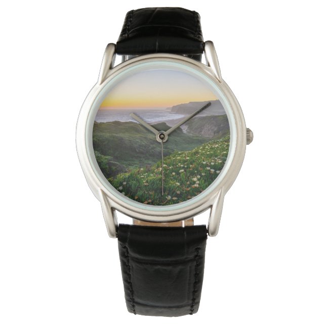 Blumen | Santa Cruz Kalifornien Armbanduhr (Vorderseite)