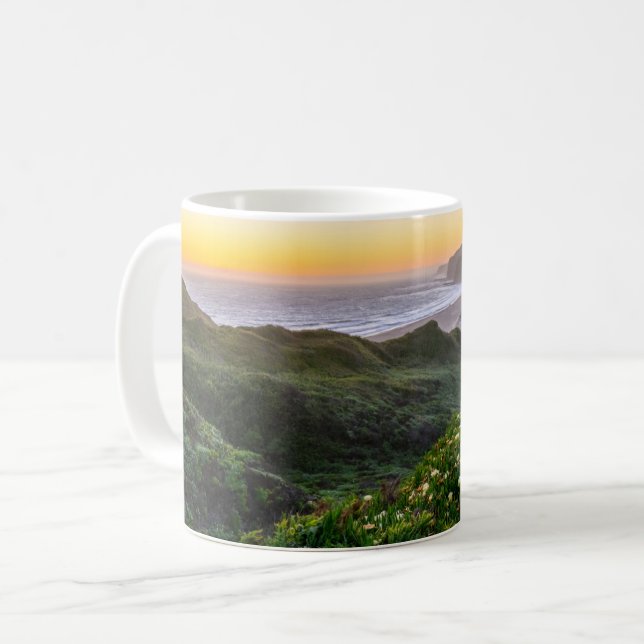 Blumen | Santa Cruz Kalifornien Kaffeetasse (Vorderseite Links)