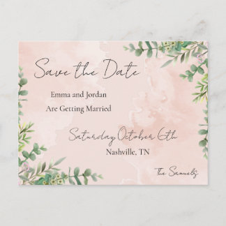 Blumen Save-the-Date-Karte Ankündigungspostkarte