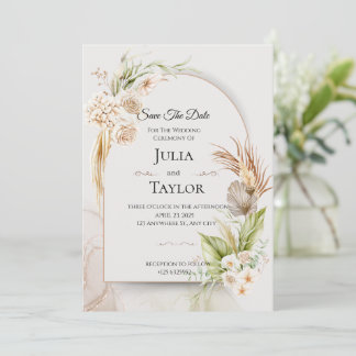 Blumen-Save-the-Date-Karte Save The Date