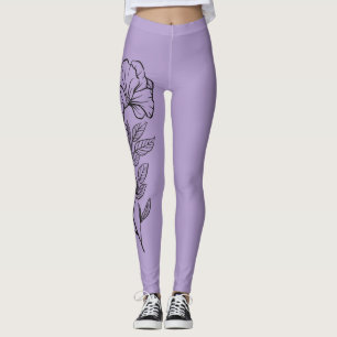 Blumen-Schablone Leggings