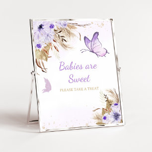 Blumen-Schmetterling-Baby-Party - Babys sind süß S Poster