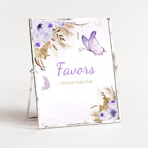 Blumen-Schmetterling-Baby-Party-Geschenk-Schild Poster