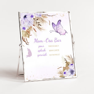 Blumen-Schmetterling-Baby-Shower-Mom-Osa-Bar-Schil Poster