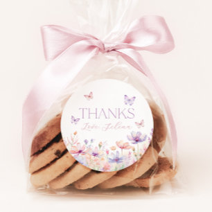 Blumen-Schmetterling-Pastell-Junggesellinnen-Absch Runder Aufkleber