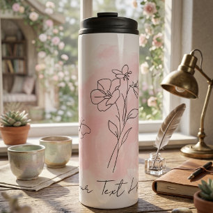 Blumen-Schmetterling-Thermobecher Thermosbecher