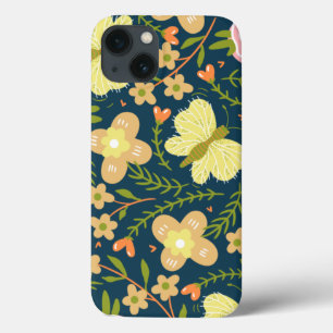 Blumen, Schmetterling und Glamour Nahtlose Eleganz Case-Mate iPhone Hülle