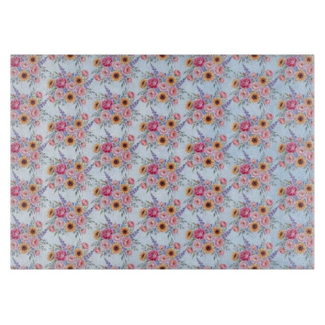 Blumen Schneidebrett (Vorderseite)