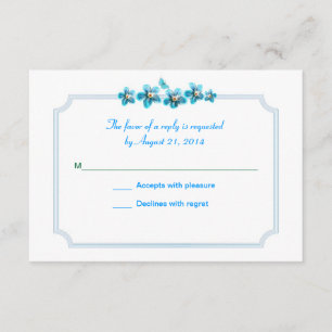 Blumen schöne Hochzeit RSVP Karte