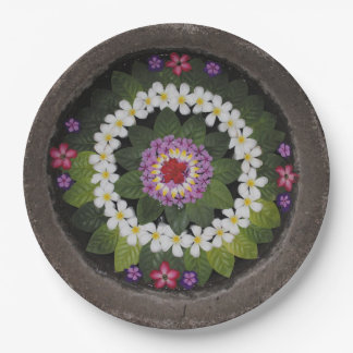 Blumen-Schüssel-WegwerfpapierTeller Balis sich Pappteller